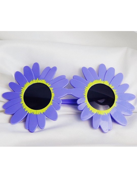 Mor Renk Papatya Şekilli Parti Gözlüğü 18x10 cm