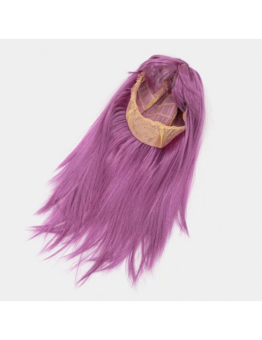 Rose Pembe Renk Düz Kesim Uzun Parti Peruğu Takma Saç