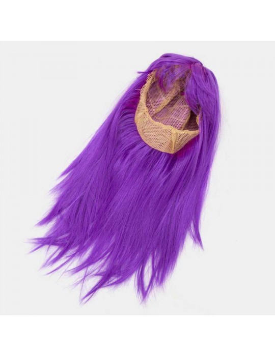Mor Renk Düz Kesim Uzun Parti Peruğu Takma Saç