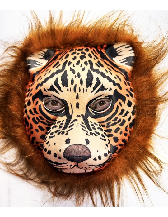 Kahverengi Saçlı Yeleli Aslan Maskesi Eva Mega Peluş 37 No