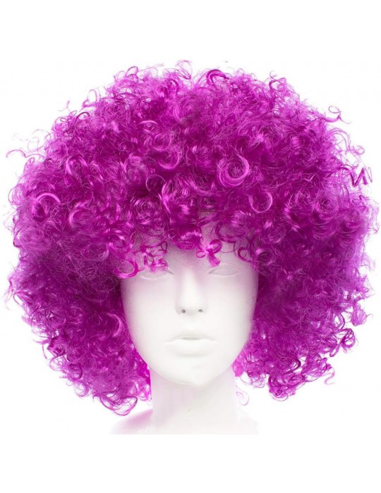 Koyu Mor Renk Violet Afro Bonus Saç Peruk