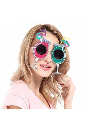 Kokteyl Temalı Hawaii Yaz Partisi Gözlüğü 15x16 cm