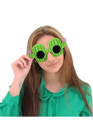 Kaktüs Temalı Hawaii Yaz Partisi Gözlüğü 8.5x18.5 cm