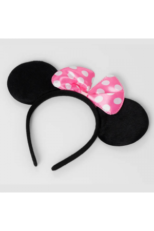 Pembe Fiyonklu Minnie Mouse Tacı Mini Kulak