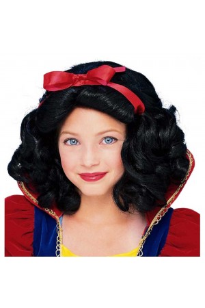 Pamuk Prenses Peruğu Kırmızı Fiyonklu