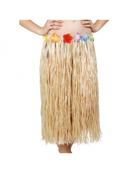 Hawaii Tarzı Hula Eteği – 60 cm Hasır Naturel Etek