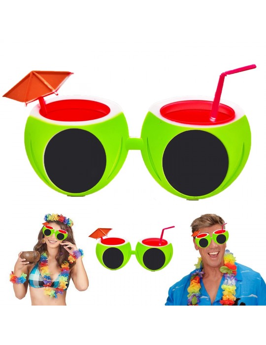 Karpuz Şekilli Tropikal Hawaii Yaza Merhaba Parti Gözlüğü