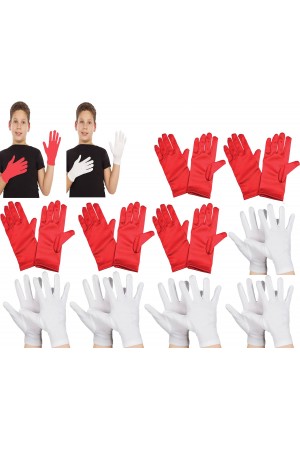 Çocuk Gösteri Eldiven Seti – 5 Çift Beyaz & 5 Çift Kırmızı Çocuk Gösteri Eldiven Seti – 5 Çift Beyaz & 5 Çift Kırmızı