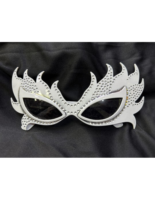 Taşlı Göz Kamaştıran Gecenin Yıldızı Beyaz Parti Alev Gözlük