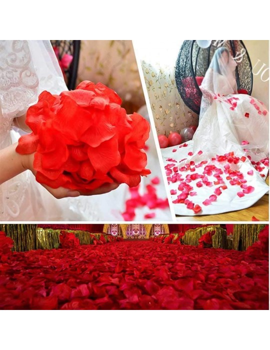 Kırmızı Renk Gül Yaprağı Şekilli Konfeti – 10 Paket 1000 Adet