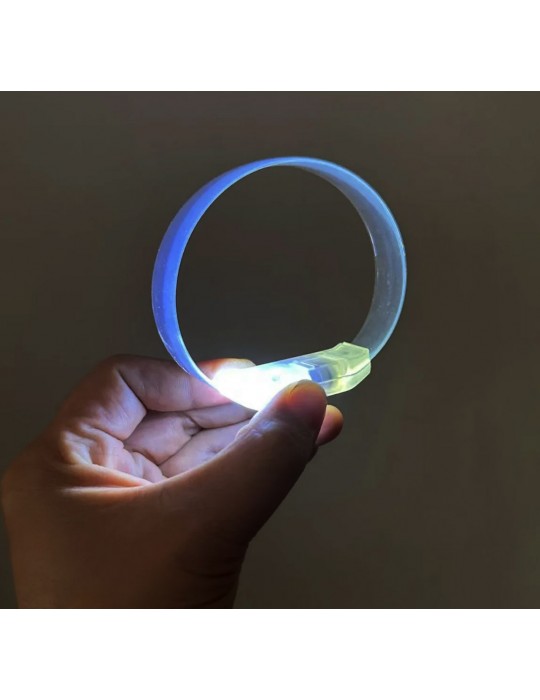 3 Modlu Pilli LED Işıklı Esnek Parti Bilekliği Beyaz