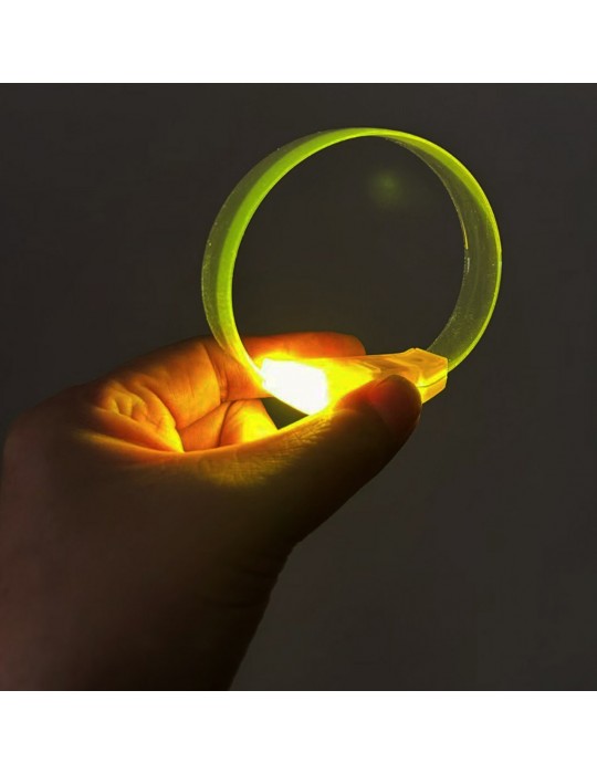 3 Modlu Pilli LED Işıklı Esnek Parti Bilekliği Sarı