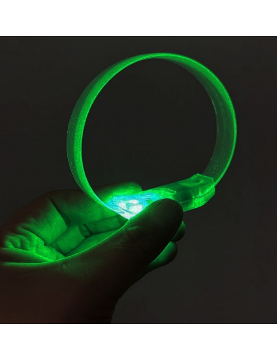 3 Modlu Pilli LED Işıklı Esnek Parti Bilekliği Yeşil