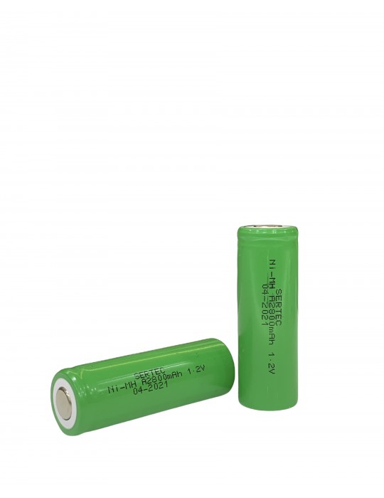 1.2V 2800 Mah - A Size - Ni-MH Şarjlı Pil - Başsız / Flat Head