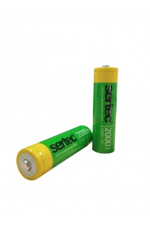18650 3.7V 2000 Mah 1C Li-ion Şarjlı Pil Başlı