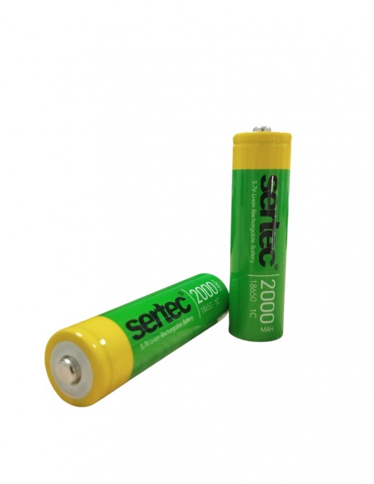 18650 3.7V 2000 Mah 1C Li-ion Şarjlı Pil Başlı