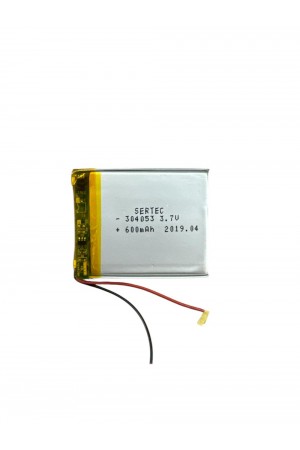 304053 3.7V 600 MAh Li-Polymer Pil Devreli/1.5A 304053 3.7V 600 MAh Li-Polymer Pil Devreli/1.5A