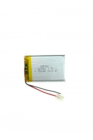 383450 3.7V 750 MAh Li-Polymer Pil Devreli/1.5A 383450 3.7V 750 MAh Li-Polymer Pil Devreli/1.5A