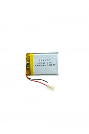 403040 3.7V 450 MAh Li-Polymer Pil (Devreli/1.5A) 403040 3.7V 450 MAh Li-Polymer Pil (Devreli/1.5A)