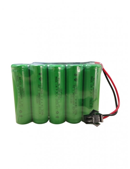 SERTEC 6V 5S1P AA 800 MAH KABLO + SİYAH KONNEKTÖRLÜ OYUNCAK PİLİ