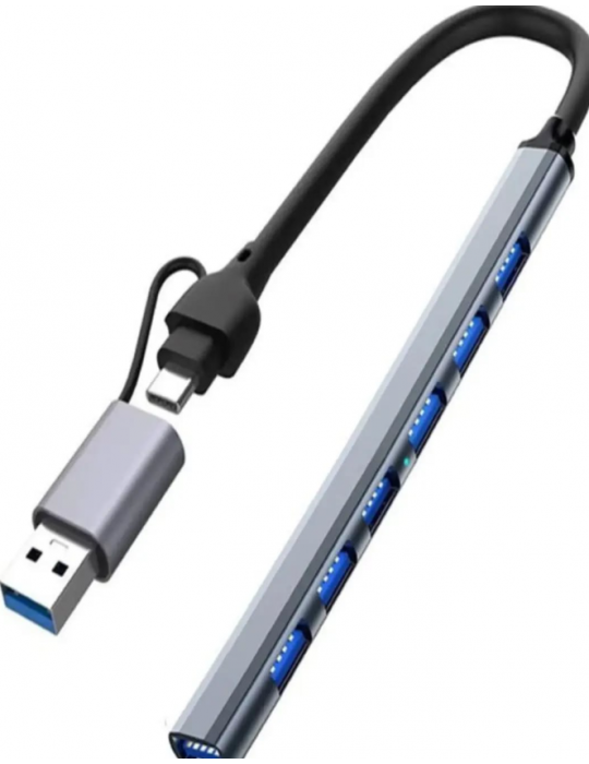 ZR288 7 Port Ads303/D Type-C Usb Metal Usb Hub