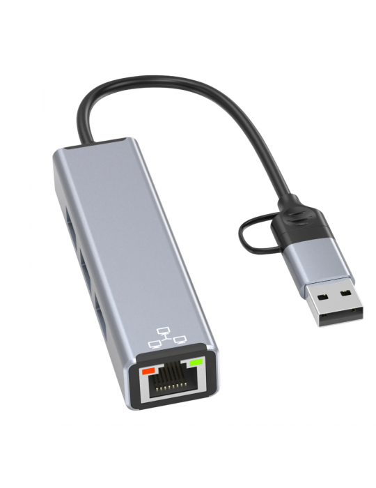 Airsky Hc78 Usb Type C 2 İn 1 Usb Hub Ethernet Çevirici