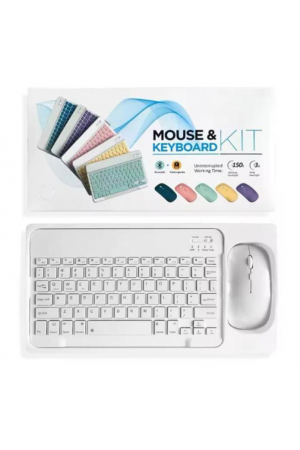 ZR20Km Beyaz Kablosuz Klavye Mouse Set