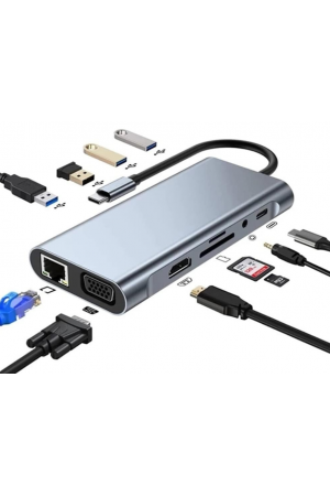 ZR44/A Type-C 11 İn 1 Gigabit Hdtv Çevirici ZR44/A Type-C 11 İn 1 Gigabit Hdtv Çevirici