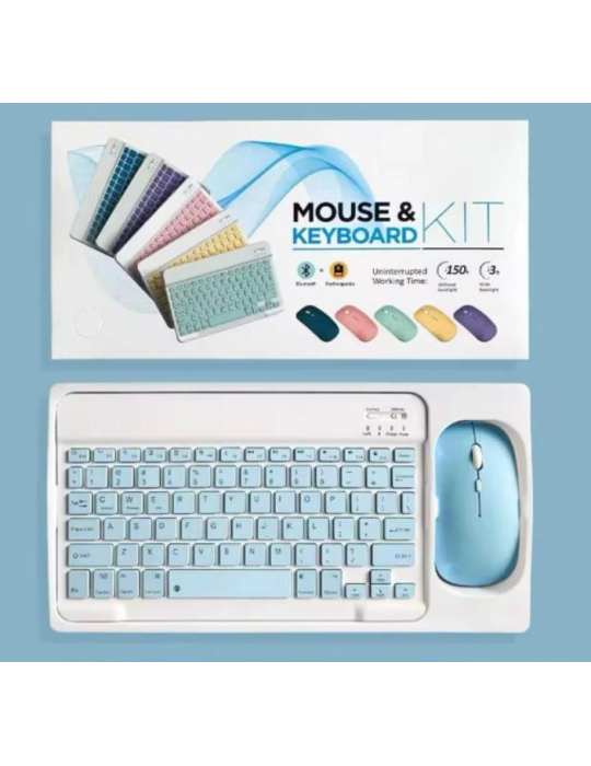 ZR20Km Mavi Kablosuz Klavye Mouse Set