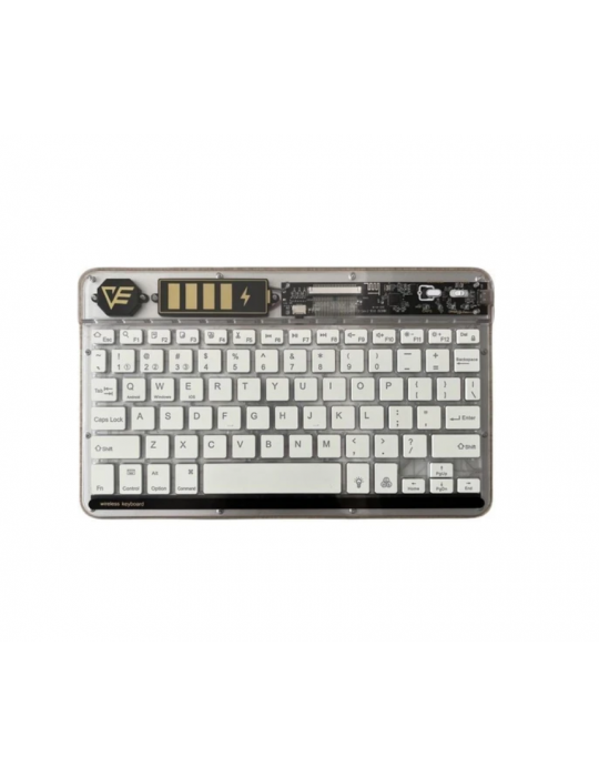 ZR612 Rgb Şeffaf Beyaz Bluethooth Klavye