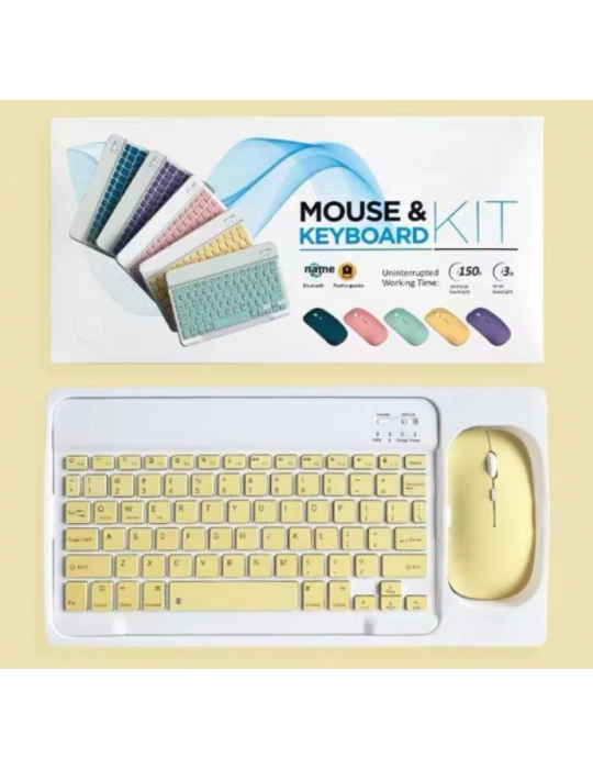 ZR20Km Sarı Kablosuz Klavye Mouse Set