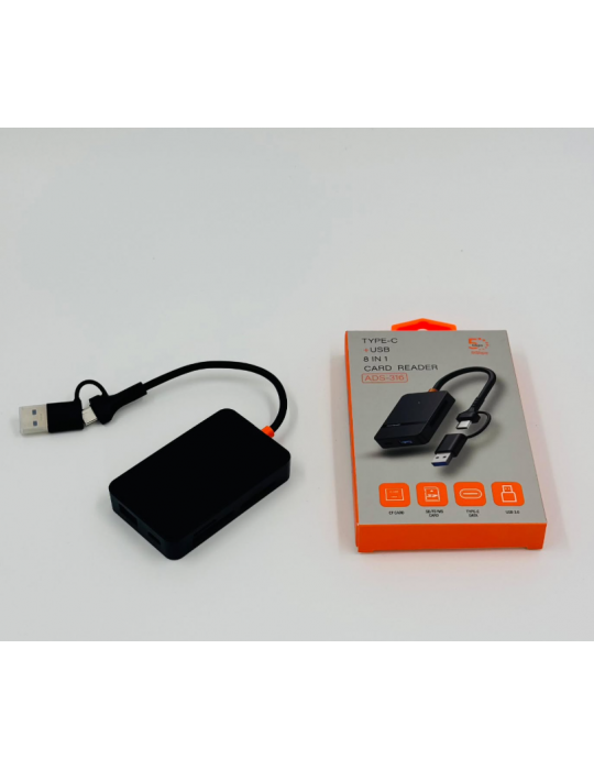 ZR783 Ads-316 Type-C + Usb 8 İn 1 Card Reader 5Gbps