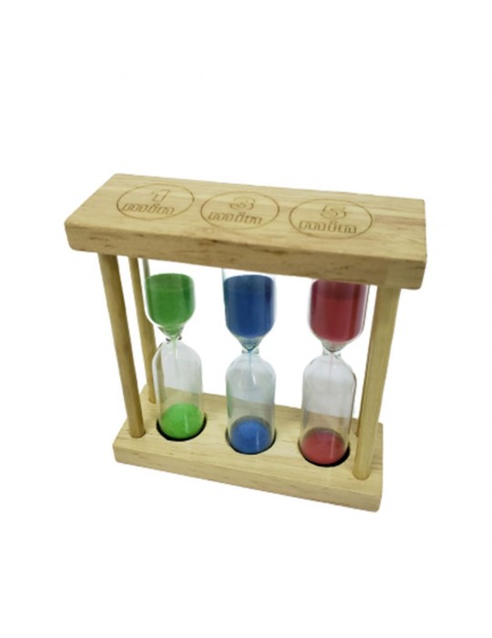 3'lü Ahşap Kum Saati