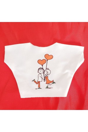 Mutlu Çift Temalı Baskılı Tişört Mutlu Çift Temalı Baskılı Tişört