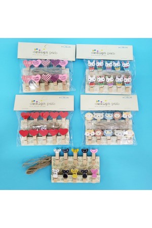 Figürlü İpli Notluk Mandal Figürlü İpli Notluk Mandal