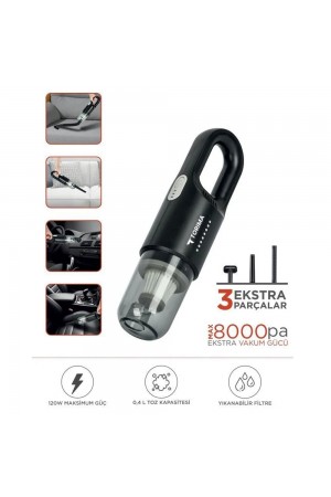 Şarjlı Araç EL Süpürgesi El Siyah A031S