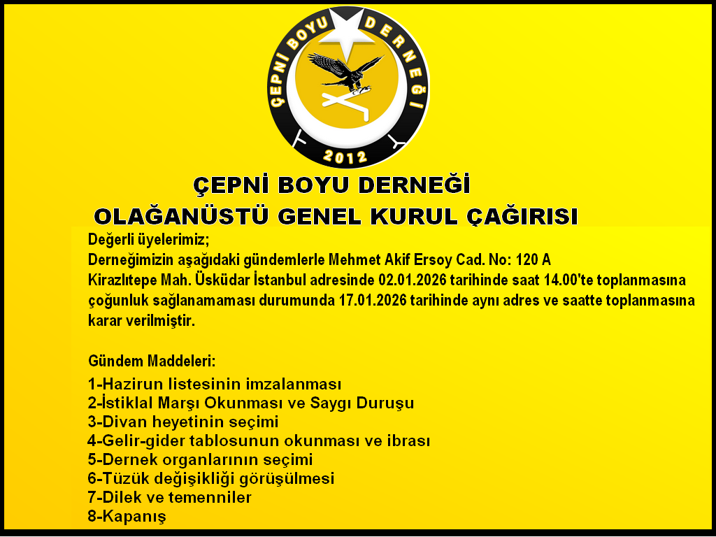 Olağanüstü Genel Kurul Kararı